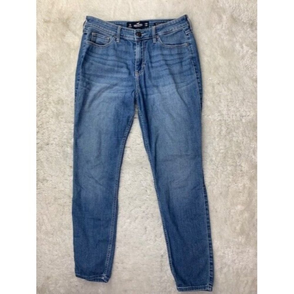 Hollister Women's Skinny Jeans - Medium Blue